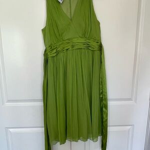 Maggy London Light Green Silk Dress